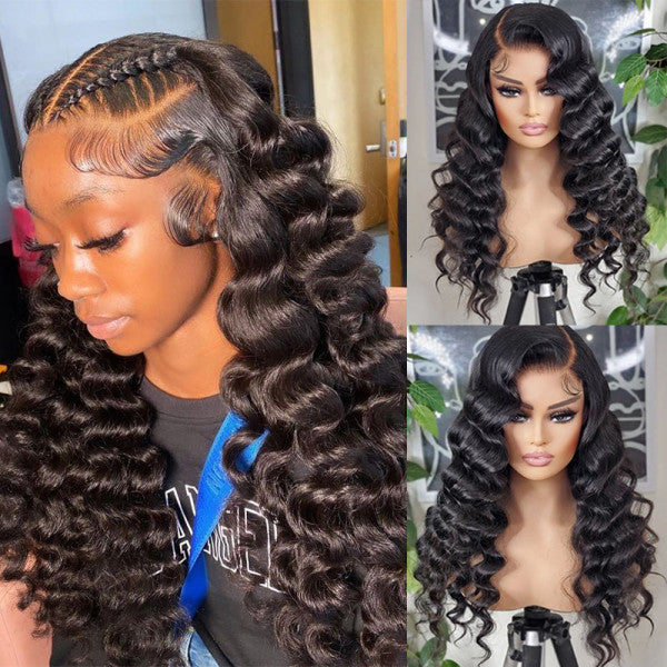 Loose Deep Wave 13x6 HD Lace Frontal Wigs Human Hair